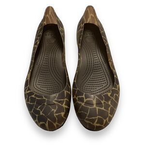 Crocs Carlisa Giraffe Print Ballet Flats